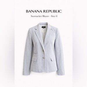 Banana Republic Striped Seersucker Blazer circa 2016